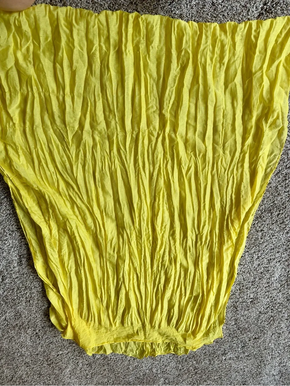 Yellow Crinkled Ling Scarf